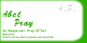 abel pray business card